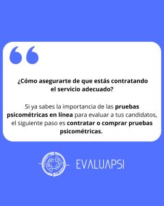 Como Contratar Pruebas Psicometricas