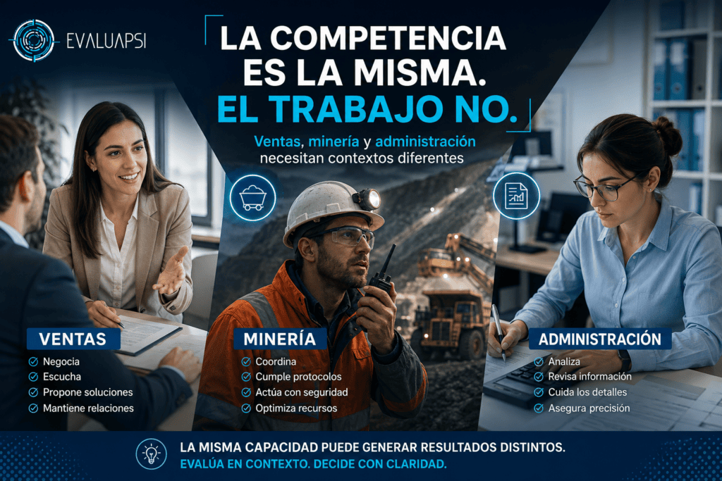 Ventas, minería y administración necesitan contextos diferentes