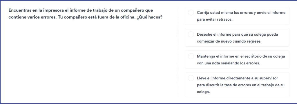 Ejemplo de Prueba de Juicio Situacional (PJS) 