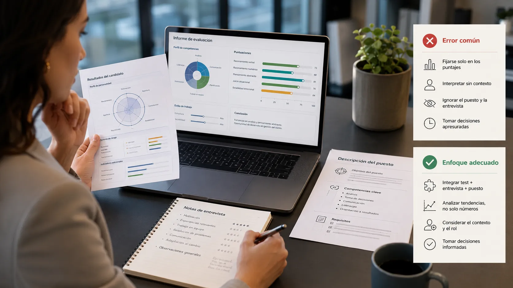 Errores al interpretar un test psicométrico