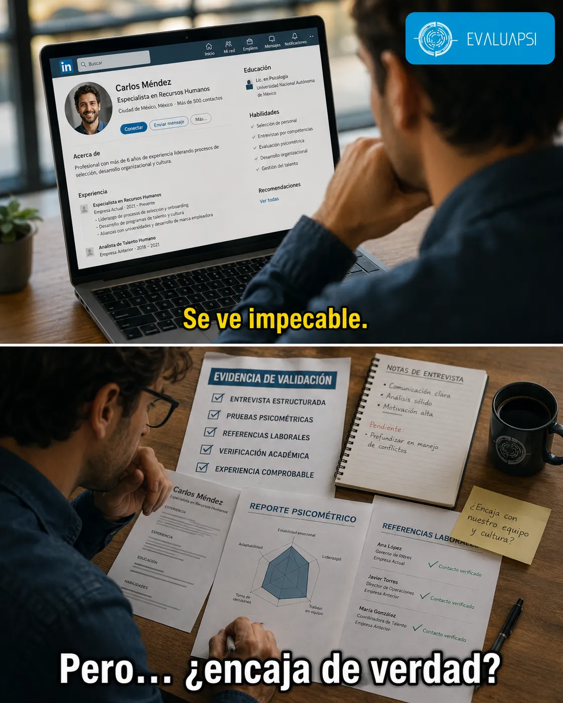 Validar perfiles de LinkedIn antes de contratar