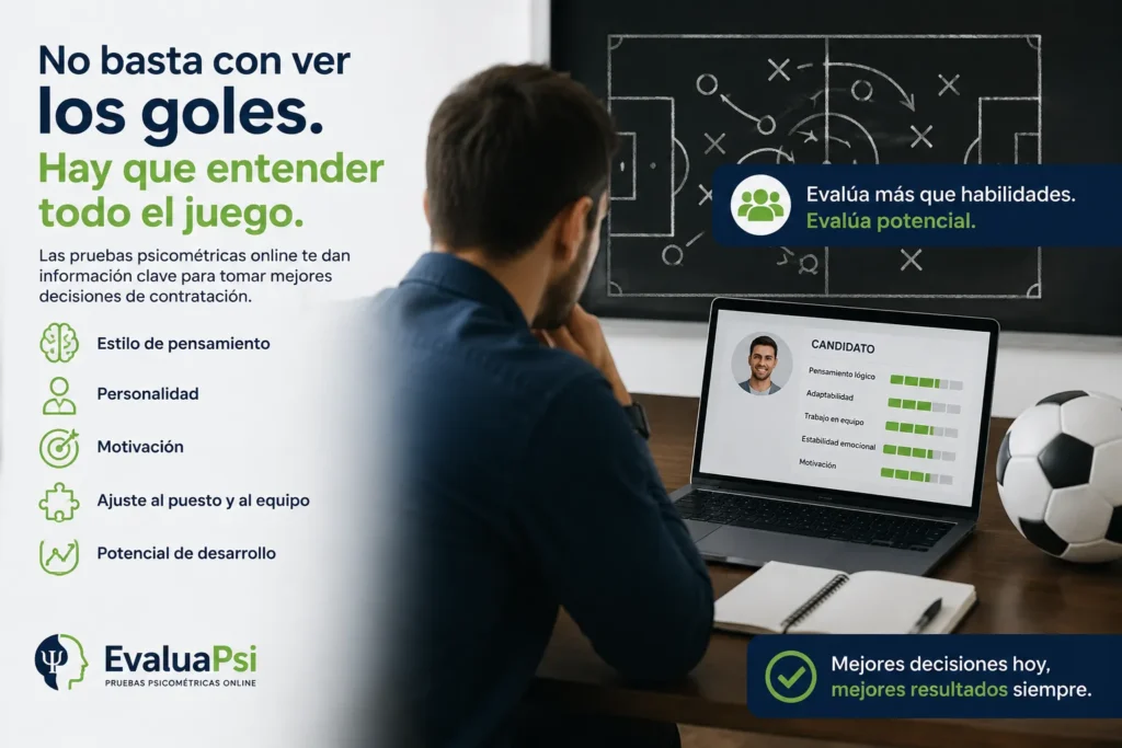 Evaluación de candidatos con pruebas psicométricas online para entender habilidades, personalidad y ajuste al puesto