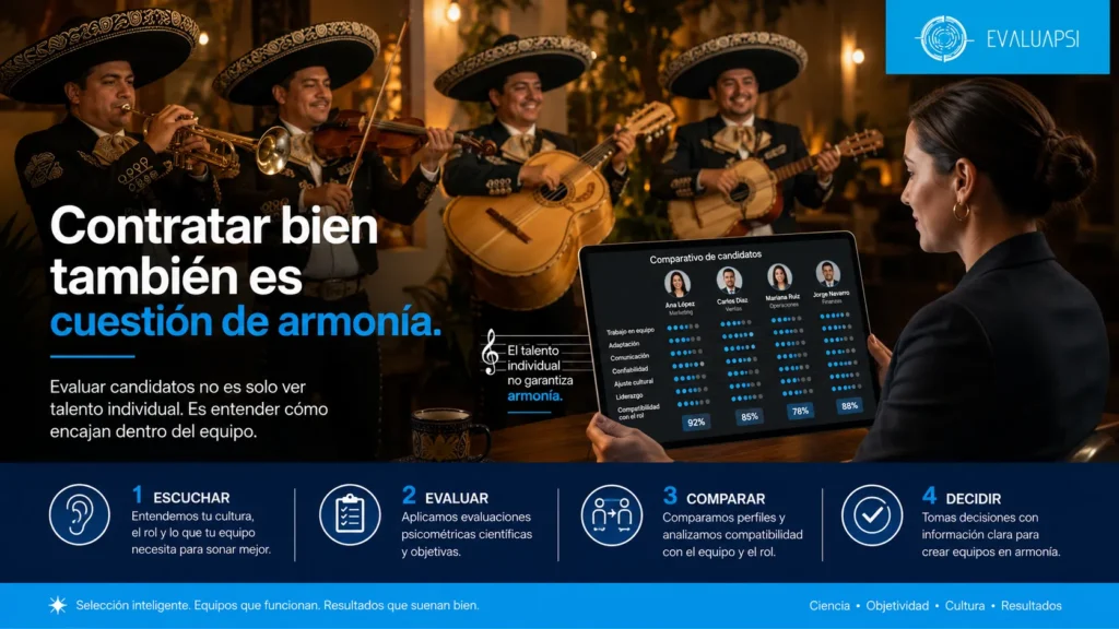 Evaluación psicométrica digital para seleccionar candidatos y formar equipos en armonía
