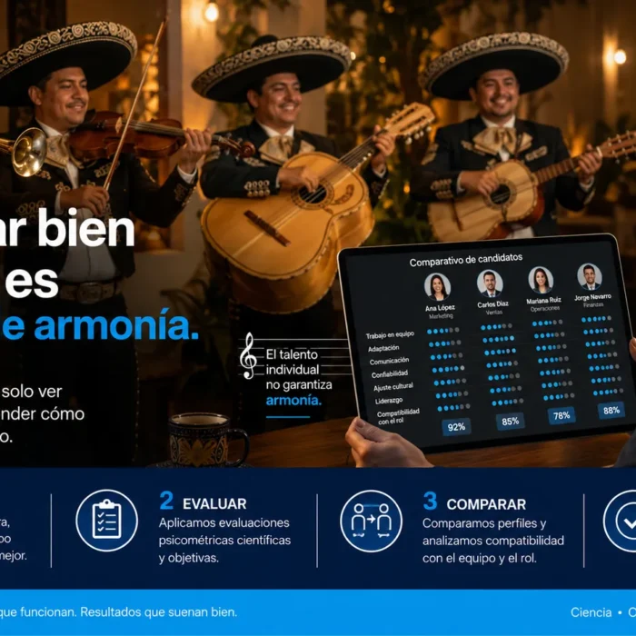 Evaluación psicométrica digital para seleccionar candidatos y formar equipos en armonía